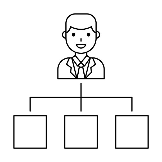 具有层级图线条样式的商人图标图片下载