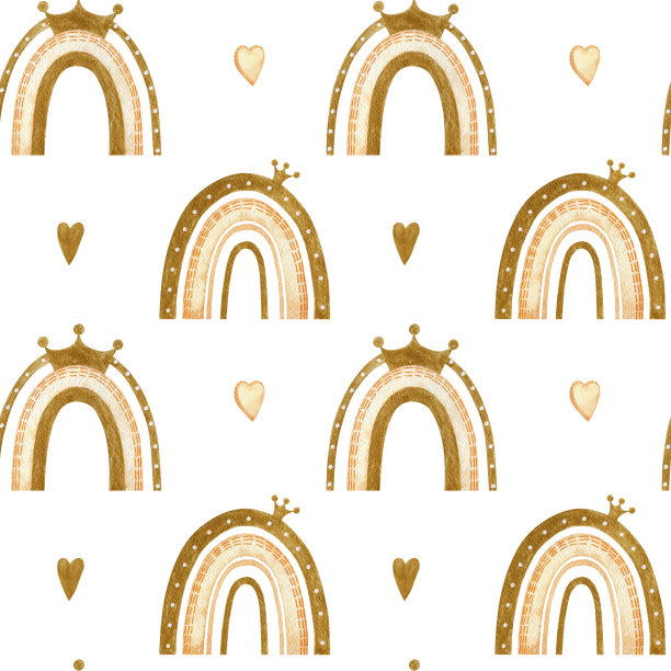 无缝图案与彩虹。图片下载