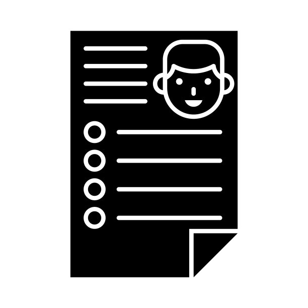 简历或个人记录实体风格图标图片下载