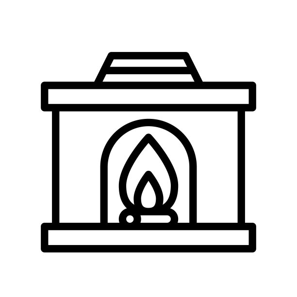 木质壁炉装饰在房间里严冬充盈图片下载