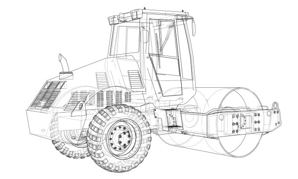 建筑机械沥青压实机图片下载
