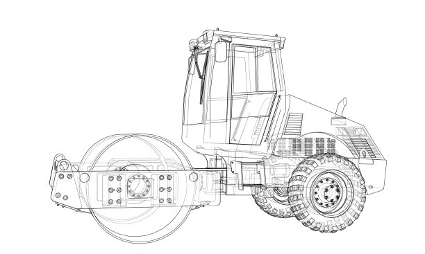 建筑机械沥青压实机图片下载