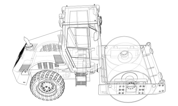 建筑机械沥青压实机图片下载