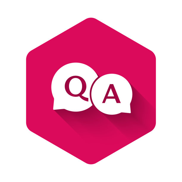 白色演讲气泡与问题和答案图标图片下载