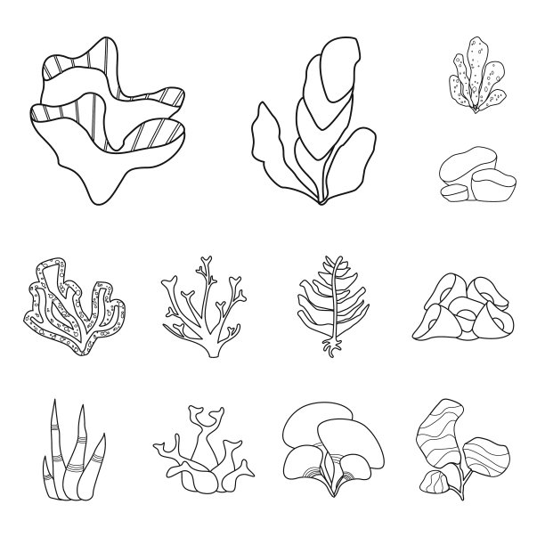 孤立对象海和海符号集图片下载