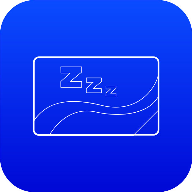 医疗卡睡眠图标蓝色图片下载