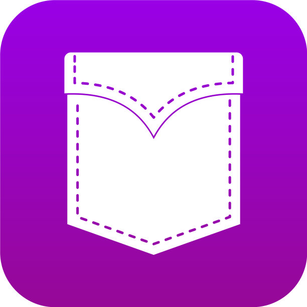 黑色阀门口袋图标数字紫色图片下载