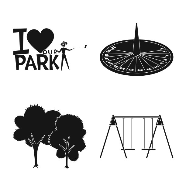 设计公共和休闲标志集图片下载