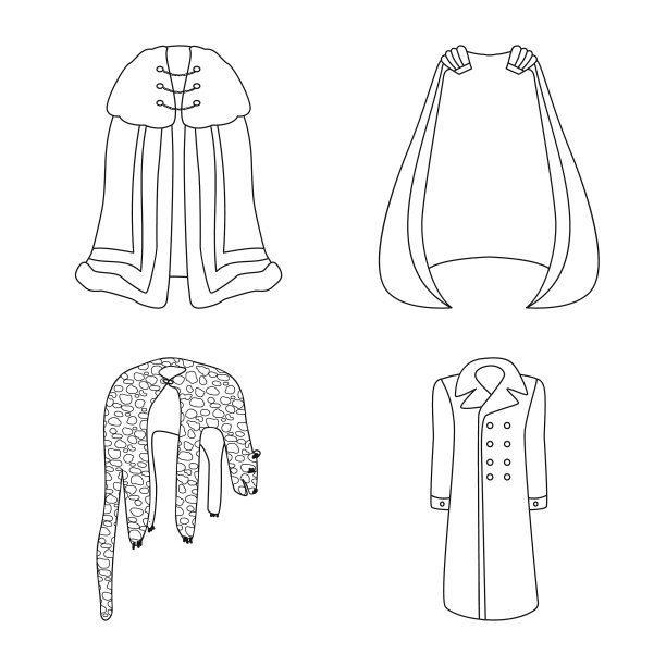 隔离物长袍和服装标志集图片下载