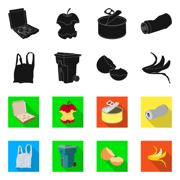 设计垃圾与垃圾符号集图片下载