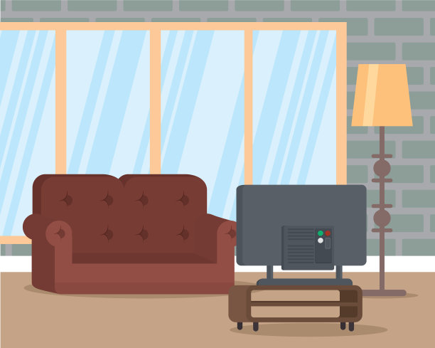 客厅平面形象设计图片下载