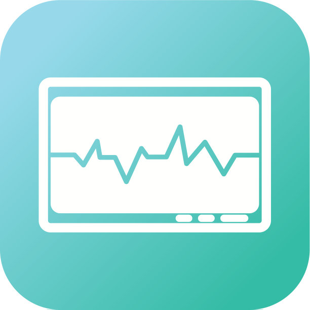 心电图字形图标梯度背景图片下载