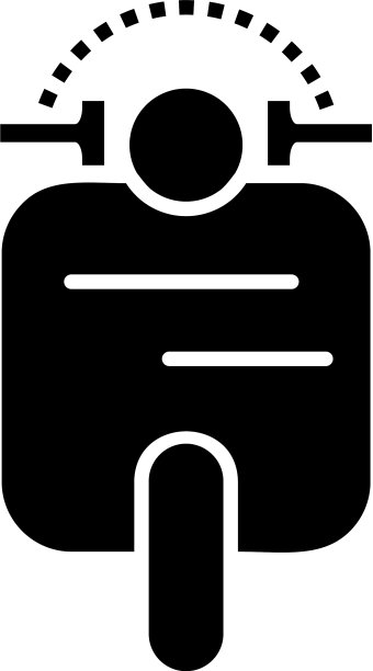 机车字形黑色图标图片下载