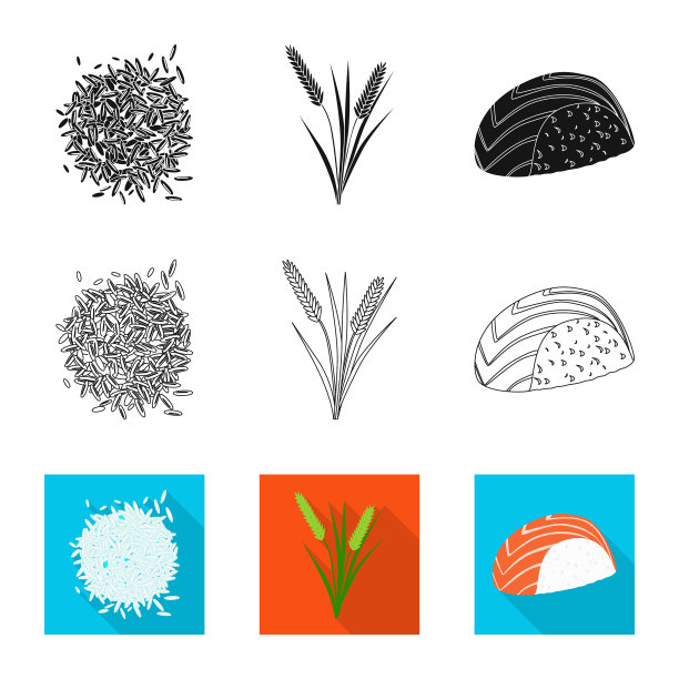 设计作物和生态标志集图片下载