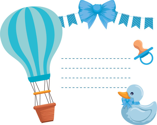 婴儿淋浴卡与设置配件图片下载