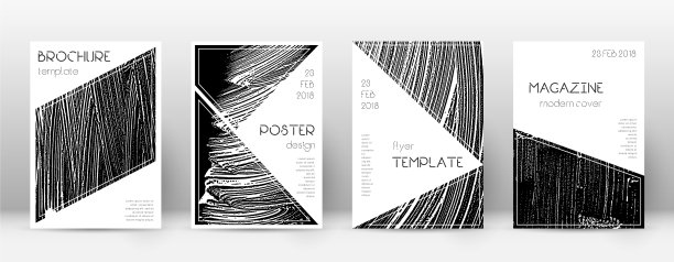 封面页设计模板三角形小册子layo图片下载