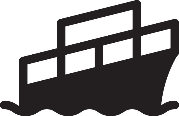 平面字形船舶货物图标符号标志标志标志图片下载