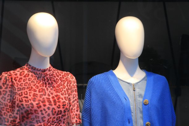 两个橱窗女模特图片下载