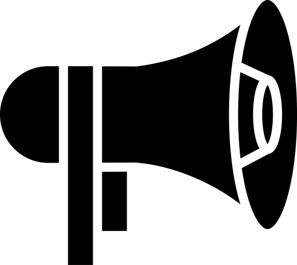 平面扩音器喇叭广播字形图片下载