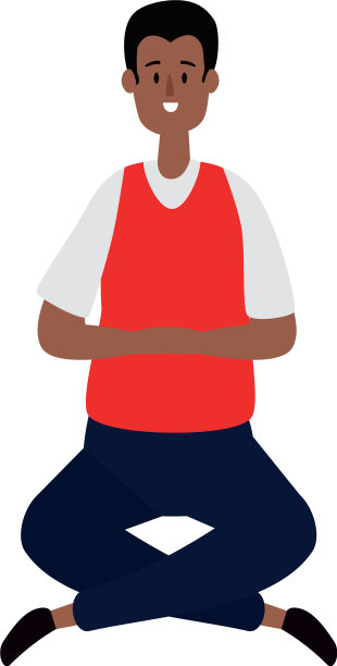 非洲商人莲花坐姿图片下载