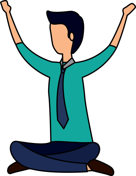 优雅的商人坐莲花位图片下载