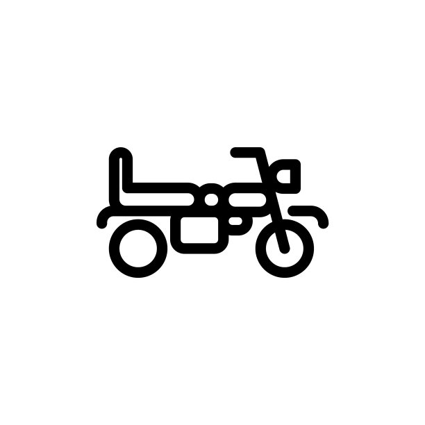 扁平风摩托车越野图标符号图片下载