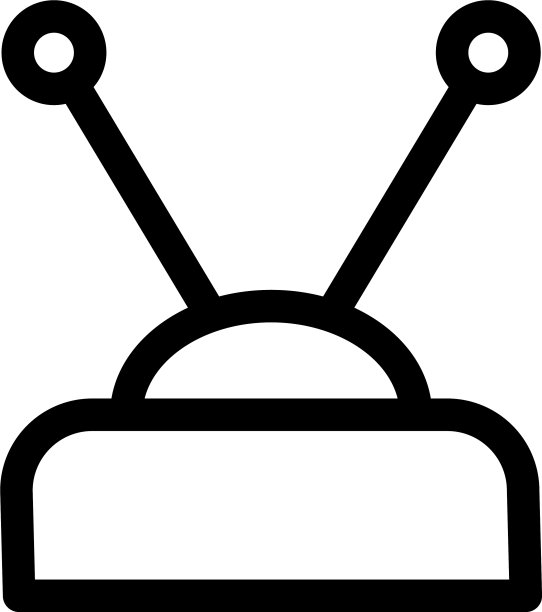 平面线天线单图标符号标志标志图片下载