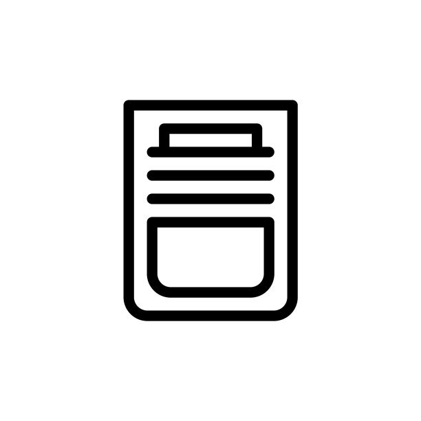 钱包扁平线条图标符号标志模板图片下载