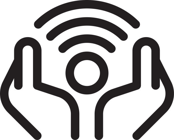 平面线wifi图标符号标志标志模板图片下载