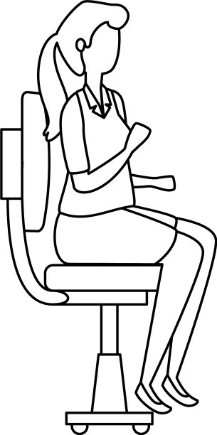 优雅的女商人坐在办公室里图片下载