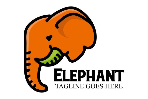 彩色现代象牙头标志设计向量图片下载