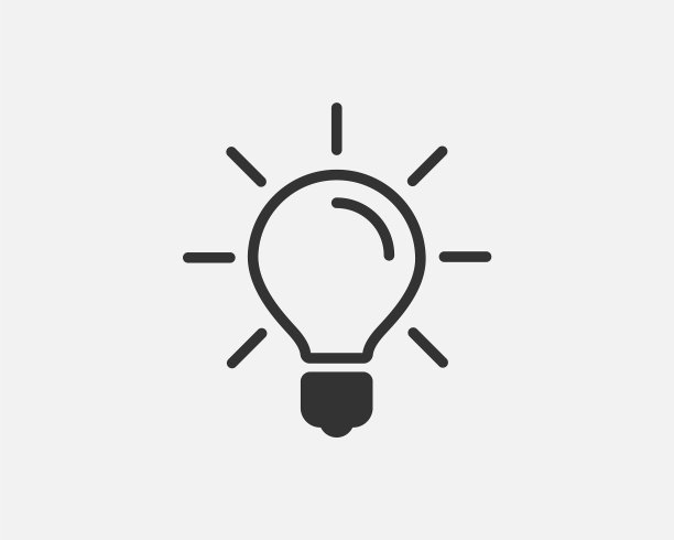 灯泡图标设计概念图片下载
