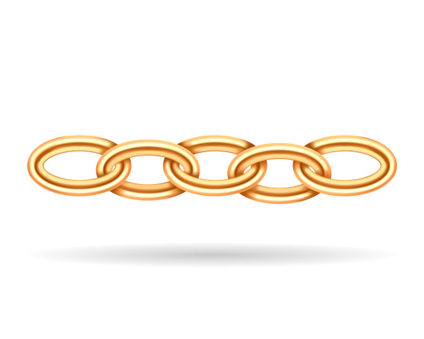 逼真的金色链条纹理金色链条图片下载