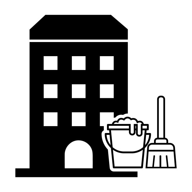 酒店，清洁，建筑图标图片下载
