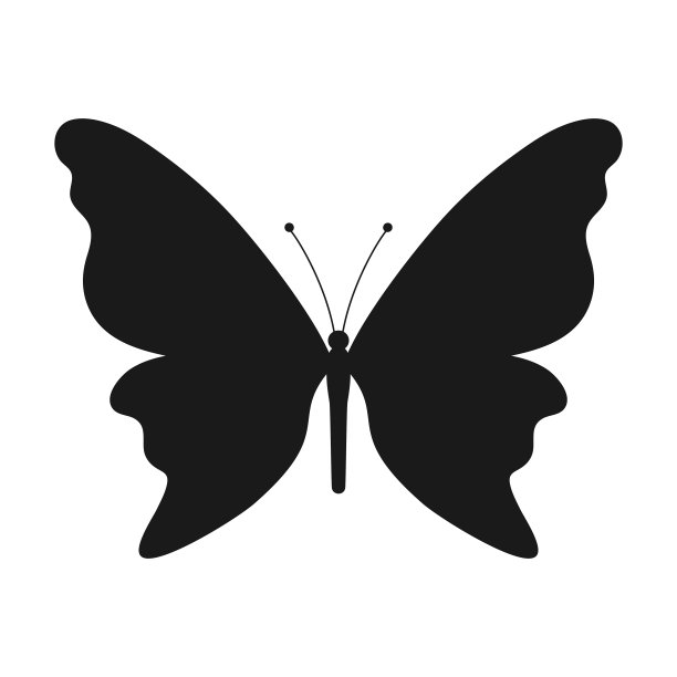蝴蝶剪影。图片下载