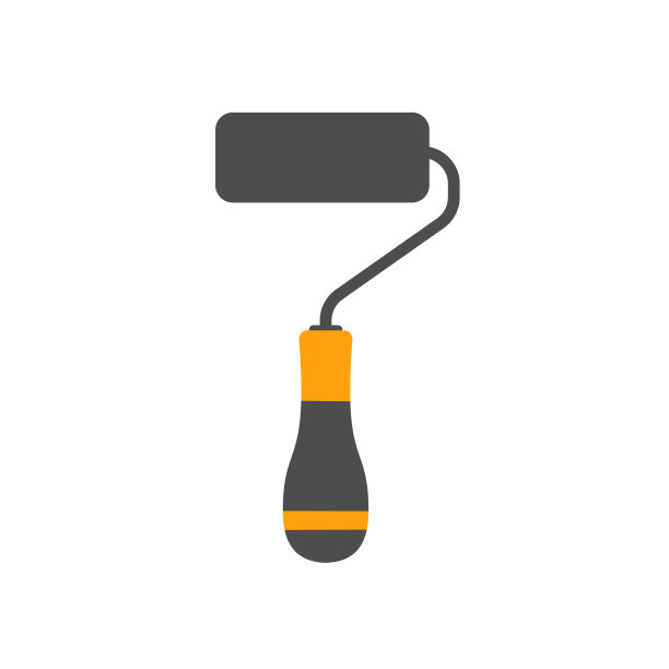 辊漆。平面风格的工作工具插图。图片下载