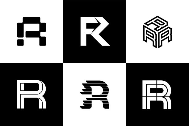 R字母和标志设计图片下载