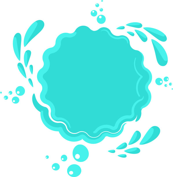 水滴。水或油飞溅和喷雾。流淌的水滴，液体的波浪。图片下载