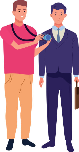 专业人士将微笑的卡通人物组合在一起图片下载