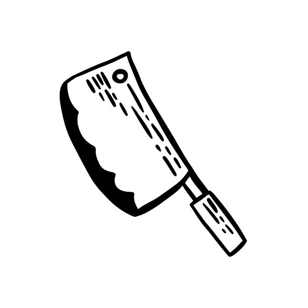 刀卡通矢量涂鸦素描集手绘插图。图片下载