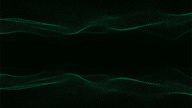 三维动态双数字波。智能技术浪潮。流数字结构。网络技术背景。矢量插图。图片下载