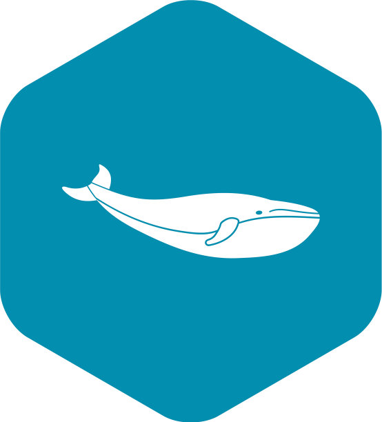 鲸鱼图标风格简单图片下载
