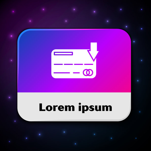 白色信用卡图标孤立在黑色图片下载