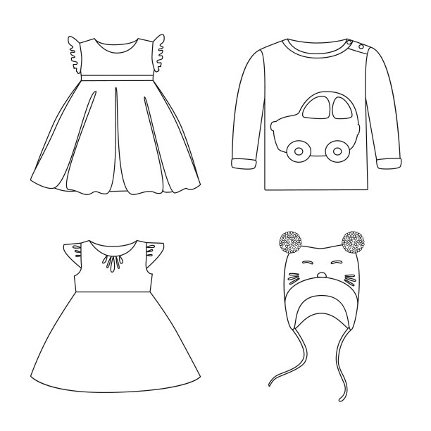 穿与儿童标志套图片下载