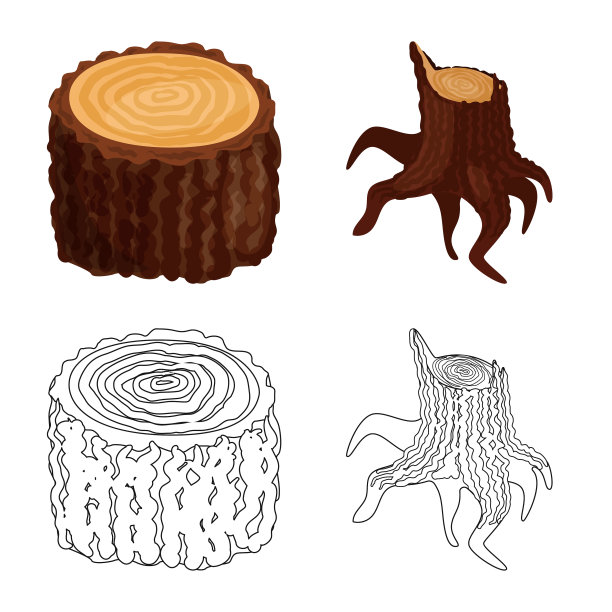 隔离的对象树和原始图标集树图片下载