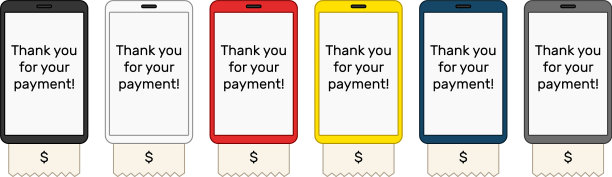 数字账单在底部的智能手机设置图片下载