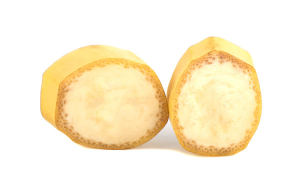 香蕉切成片，孤立在白色背景上图片下载