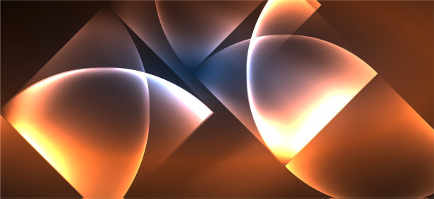 五颜六色的蓝色霓虹灯形状的圆形三角形在现代图片下载