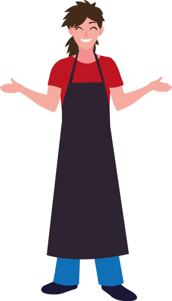 女商贩性格与围裙图片下载