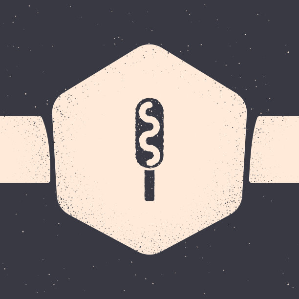 垃圾玉米狗图标孤立的灰色背景图片下载